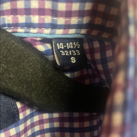 Nautica Men's Blue Purple Checkered Long sleeve dress shirt size S - Picture 10 of 10